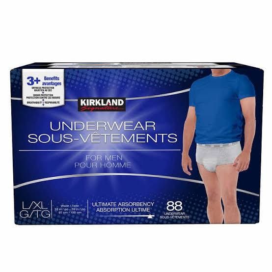 Adult Underwear/ Diapers For Men Large  88 Count