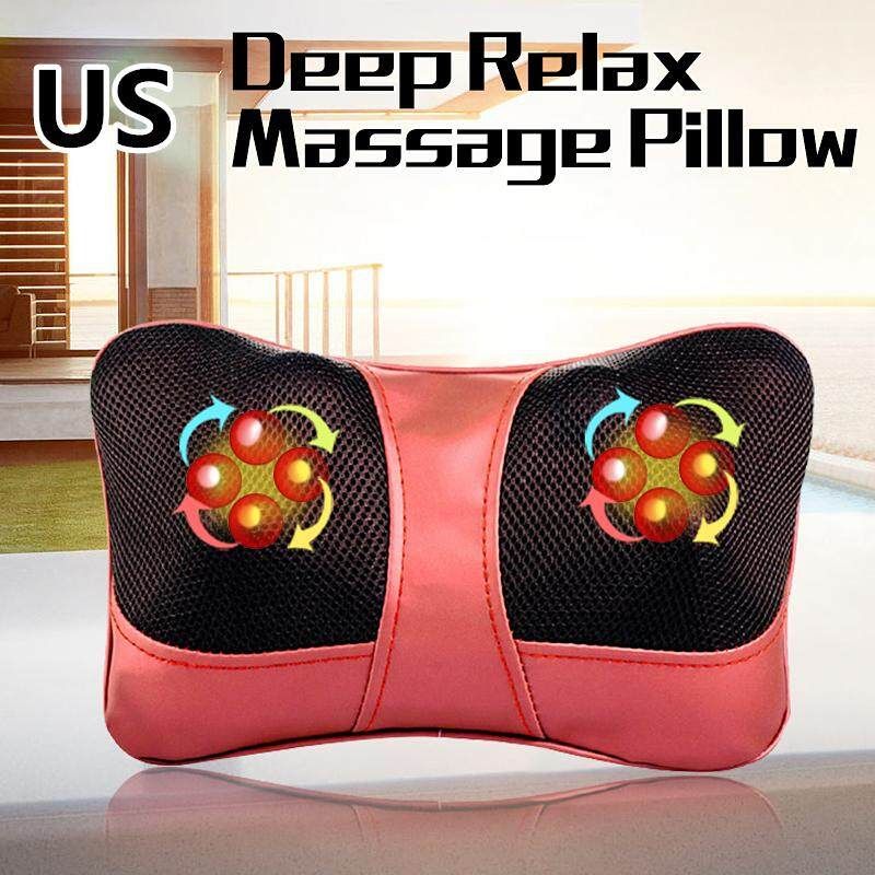 US / EU -- Electronic Massage Pillow Massager Cushion Car Lumbar Neck Back Shoulder Relax Aesthetic Rules