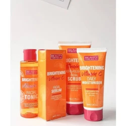Brightening Vitamin C  - Tonic 150ml - Serum 30ml - Scrub 150ml -  Moisturiser 100ml