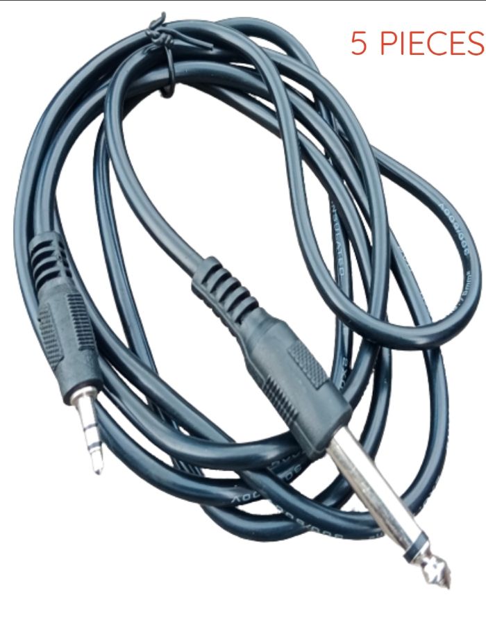 5 Pieces 35mm To 65mm Audio Jack Cable Male To Male 1.5m