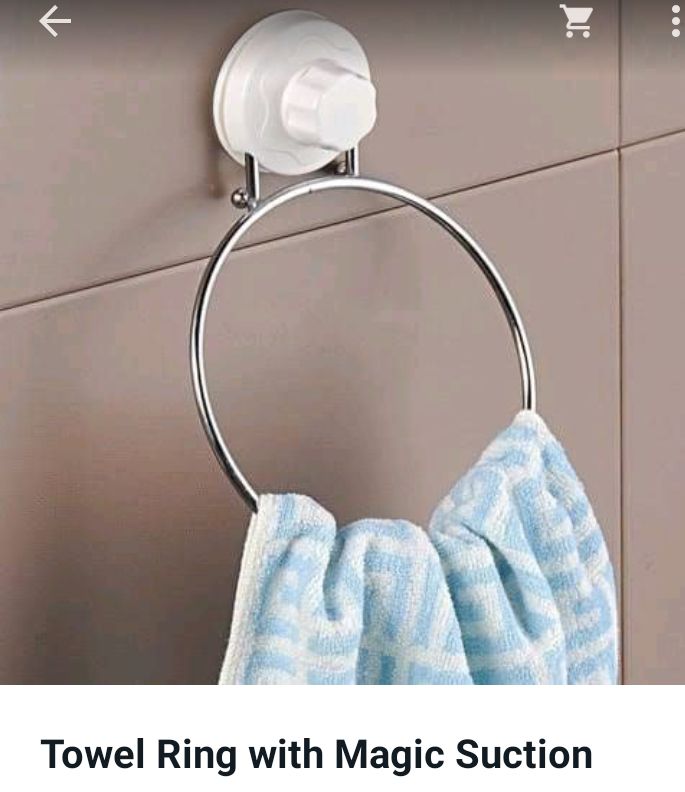 Beautiful Towel Ring With Magic Suction  For Bathroom.