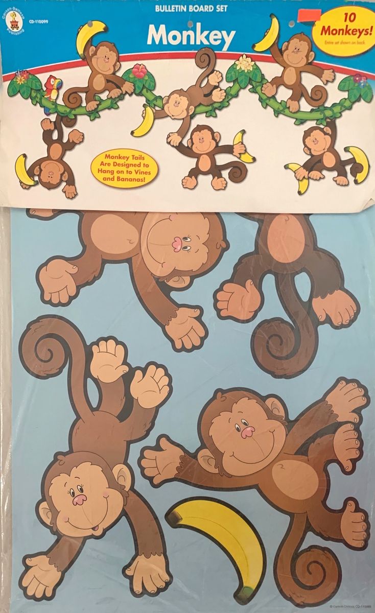 CARSON DELLOSA BIG BULLETIN BOARD SET: MONKEY
