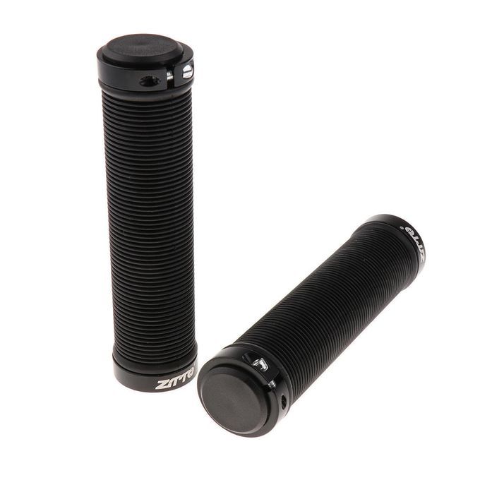 Cycling Bike Handlebar Lock-on Grips Silicone MTB Fixed Gear Black