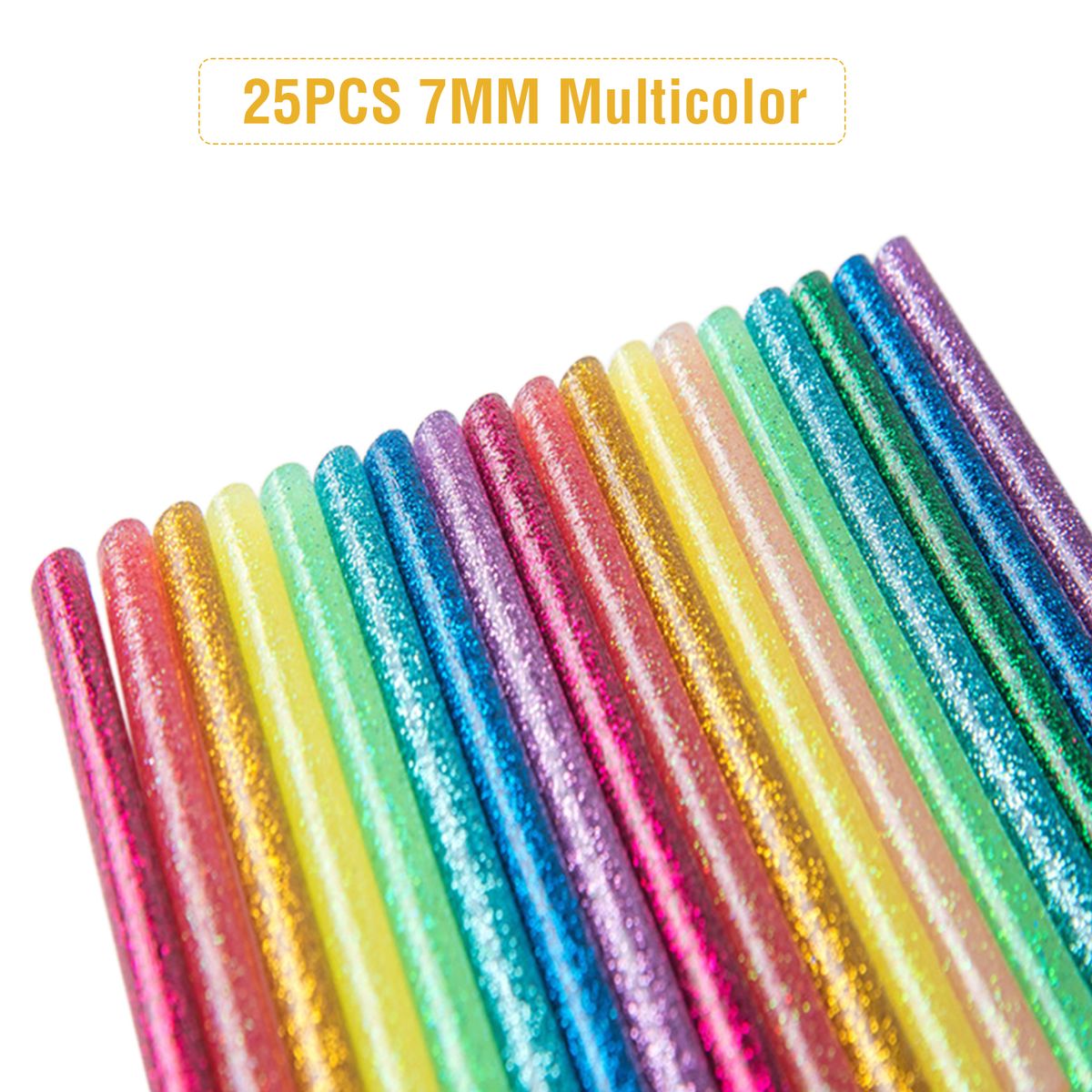 Hot Glue Stick 25PCS 7MM DIY Manual Transparent Color Flash