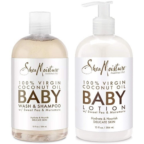 Shea Moisture Baby Coconut Oil Lotion And Wash Set - 384ml Each