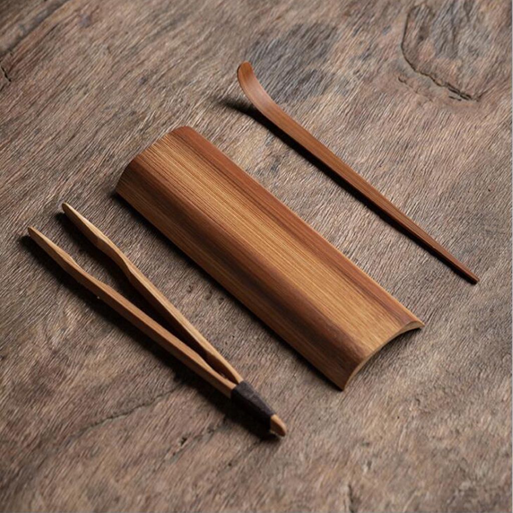 3pcs/ Set Bamboo  Teaspoon Clip Spoon  Ceremony