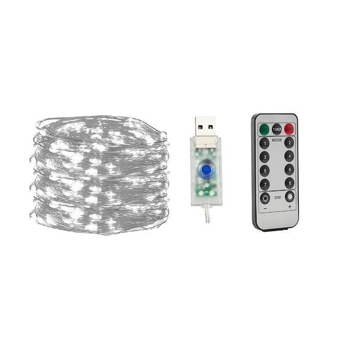 10m 100  String Light Remote  Ontrol USB  O Er Wire  Hristmas String Light-white