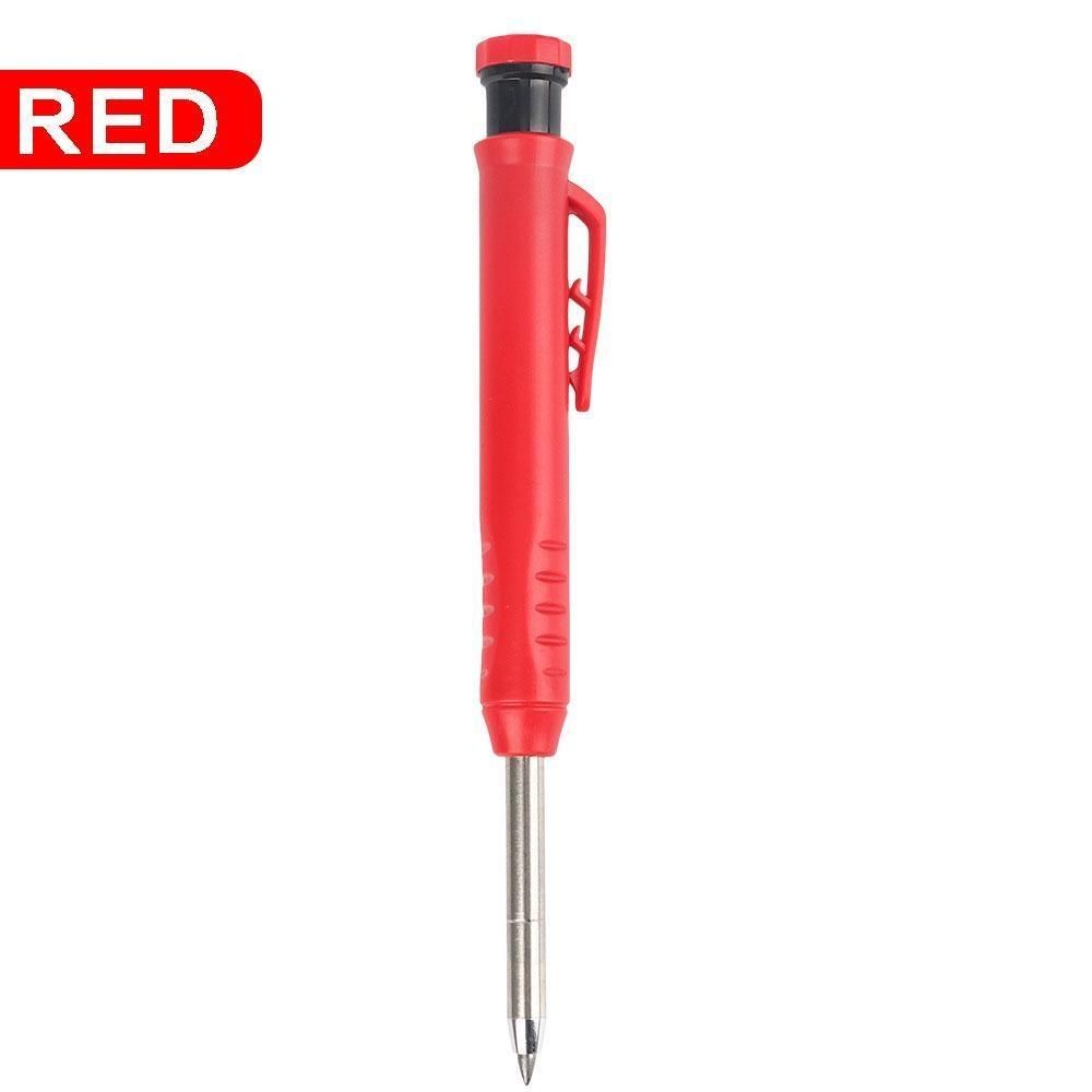 1PC Carpenter Pencil with Built-in Sharpener Red