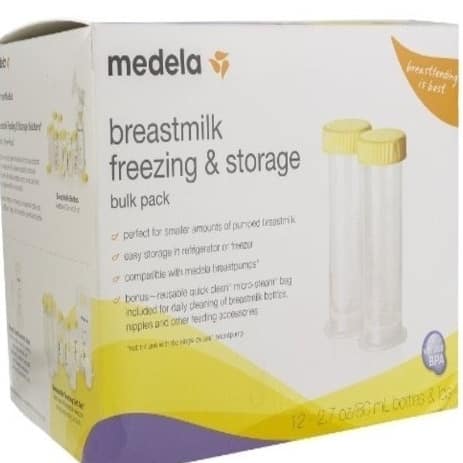 12 Packs Of 80ml Bpa Free Breastmilk Freezing & Storage Bottles In Retail Packaging