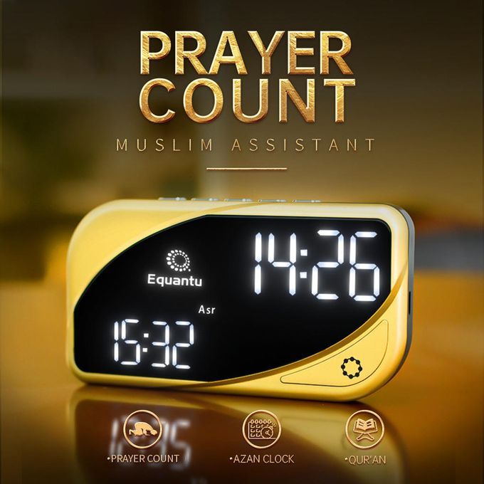 Smart Islamic Azan Clock Worldwide Prayer Counter Islam Pray USB Alarm