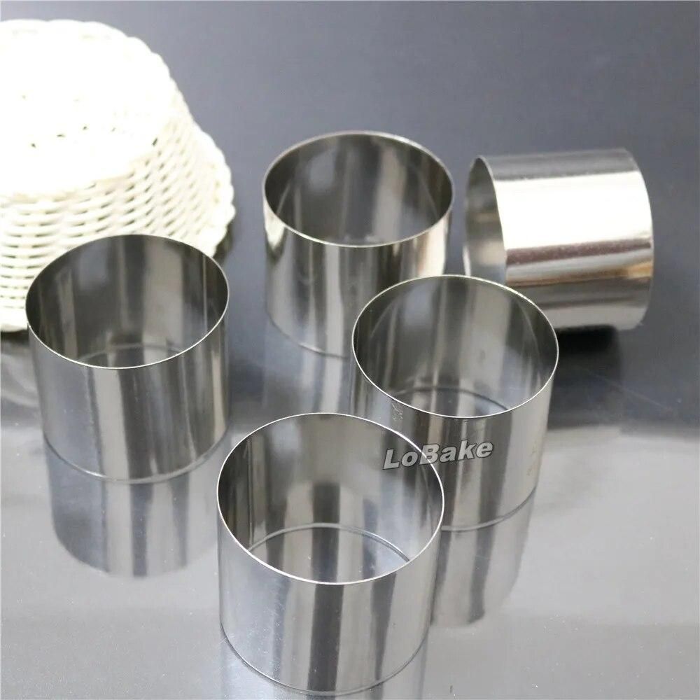 (5pcs/lot) Mini round 2.5 inches diameter 5cm height stainless steel cake pineapple chocolate mousse tiramisu ring DIY baking