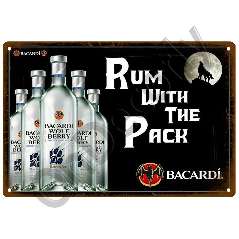 Bacardi Whiskey Metal Sign Poster Vintage Retro-YS 25168