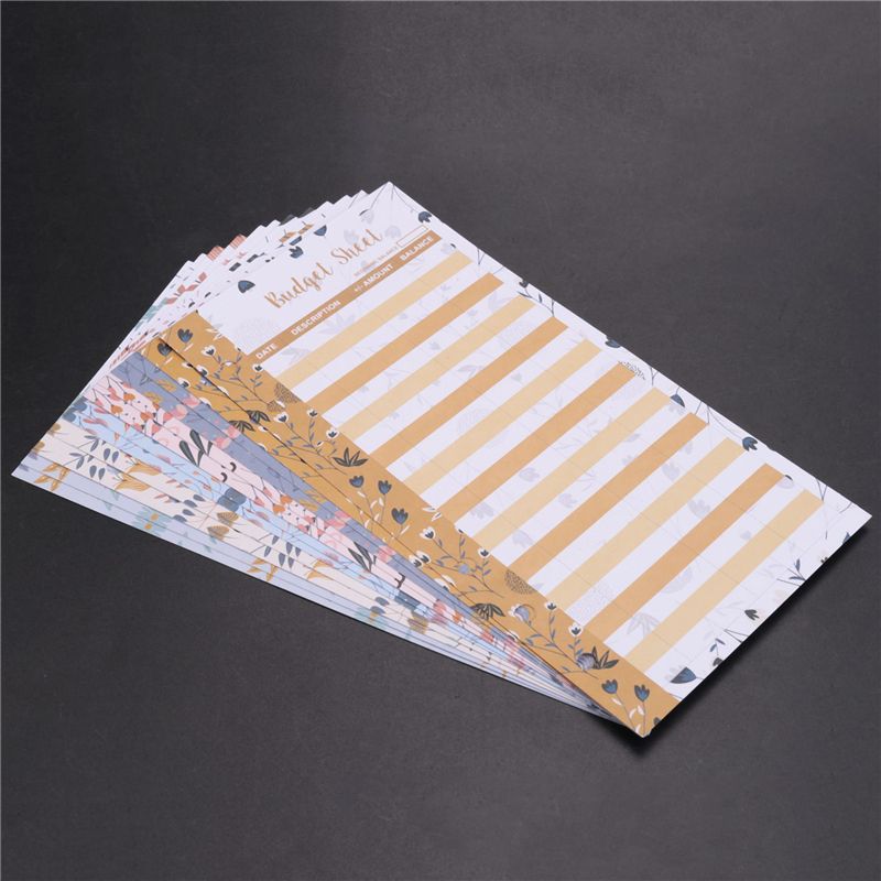 12 Expense Budget Sheets Money Organizer for A6 Budget Binder -for Cash & LEDger Book for Wallet Budget Planner