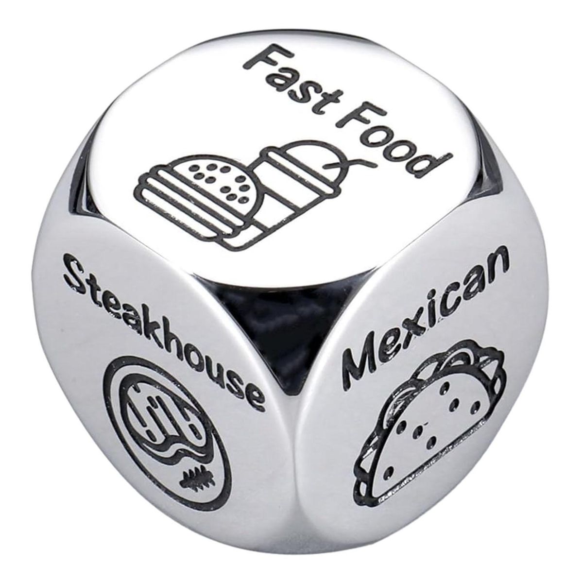 Birthday Gift for Boyfriend Stainless Steel Food Decision Dice Set Fun