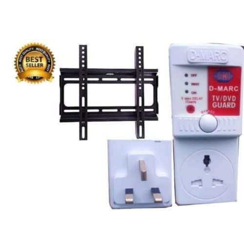 Tv Wall Bracket With D-marc 13 Amp Tv Guard