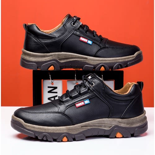 Walking Oxford Shoes - Black