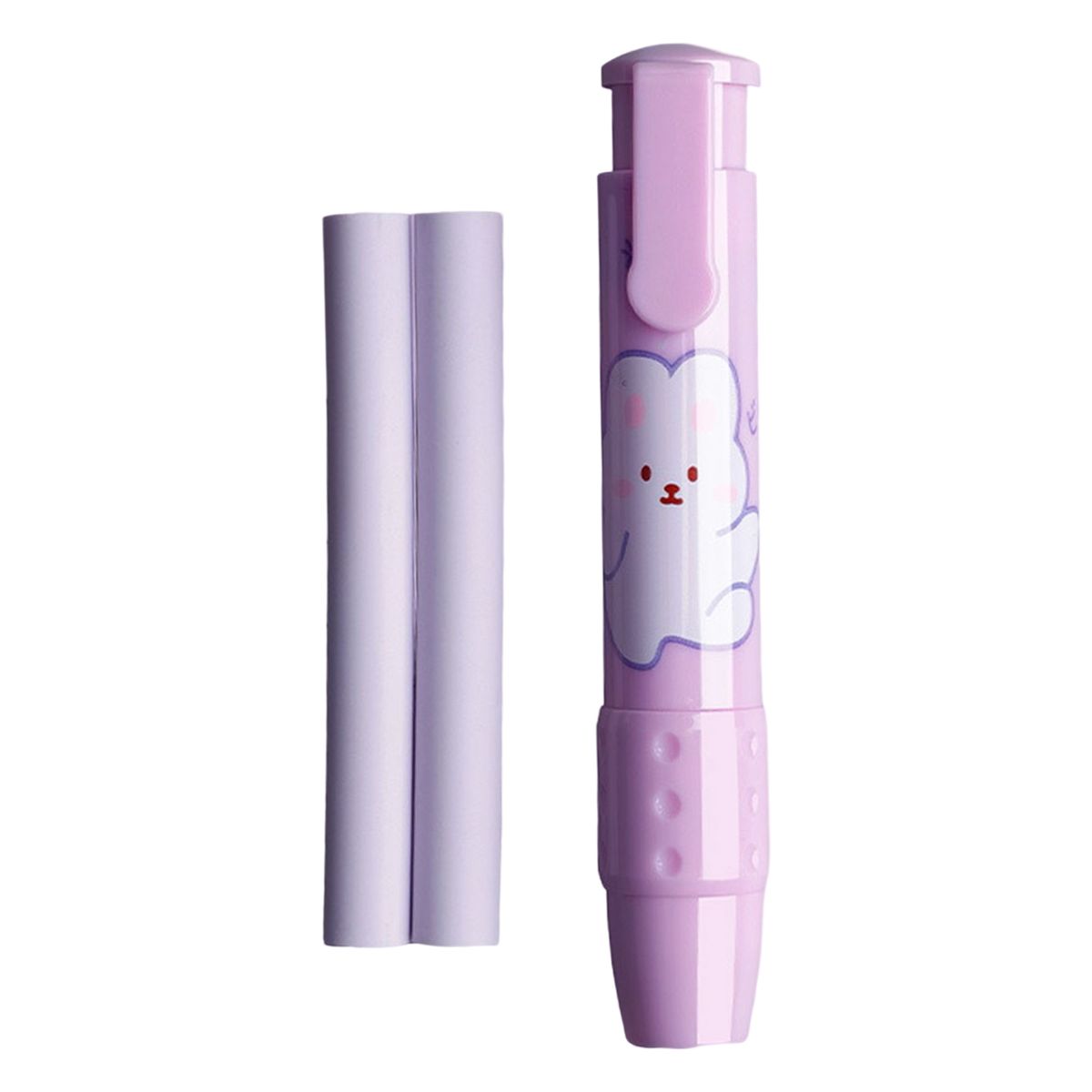 1 Set Student Erasers Good Elasticity Pen Erasers Purple