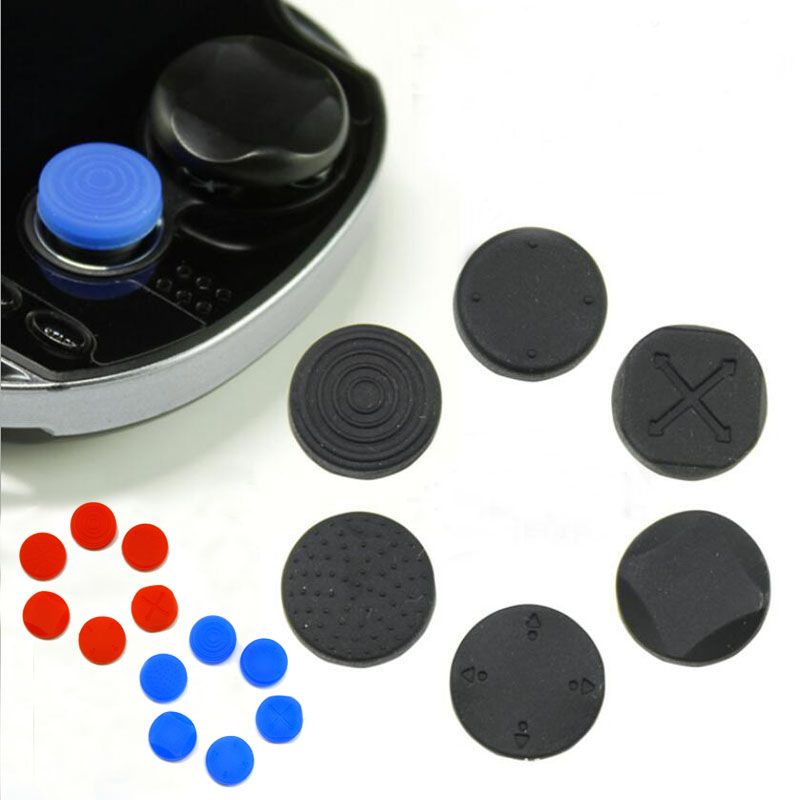 6 In 1 Silicone Thumbstick Grip Cap Joystick Analog Protective Cover Case For Sony PlayStation Psvita PS Vita PSV 1000/2000 Slim