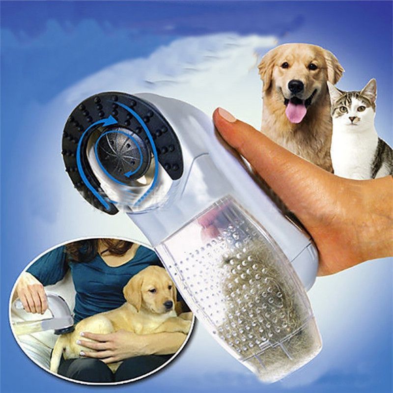 Electric Pet Hair Suction Device Cat Dog Massager Cleaning Hair Brush For Pet Vacuum Cleaner Wool Absorber Pet Grooming Supplies-as Shown