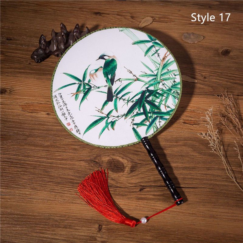 Pendant Round Circular Dancing 28 Classical Tassel Side Chinese Handheld Flower Printed Both Female With Fan Silk Style Styles