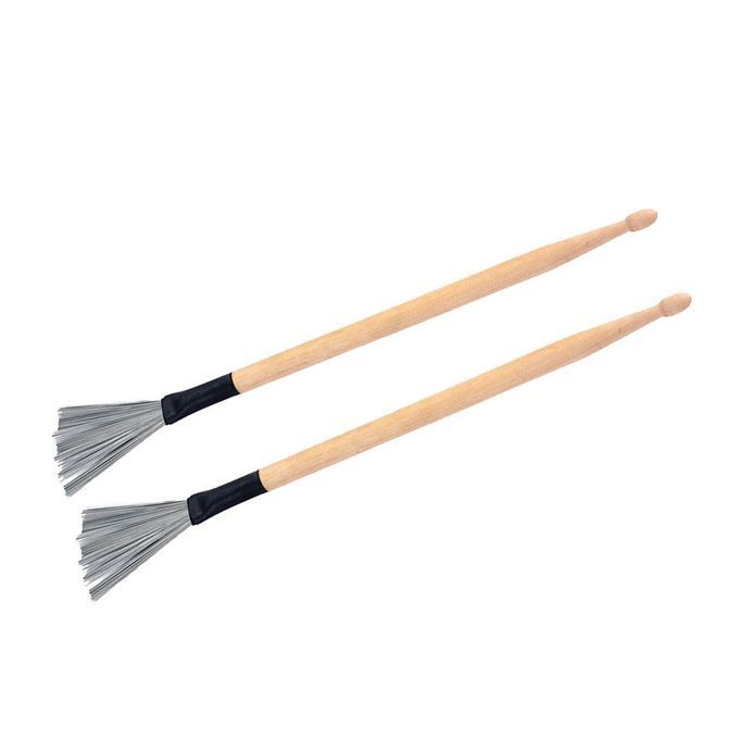1 Pair Double Heads Short Drum Wire Brushes Drumsticks Mallets 368mm