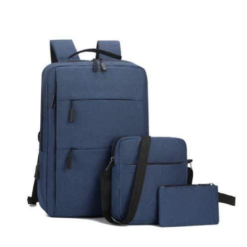 Laptop Backpack- 3 Sets - blue