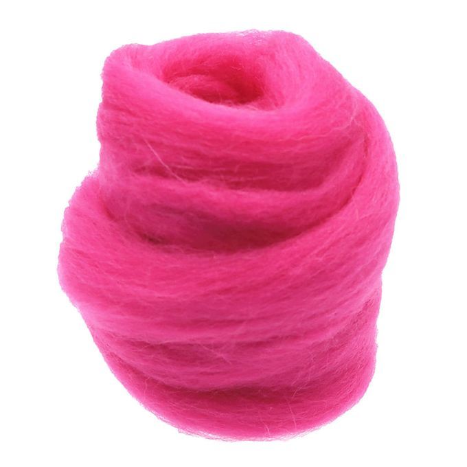 10g Handmade Wool Top Fibre Roving For  Felting Rose Red