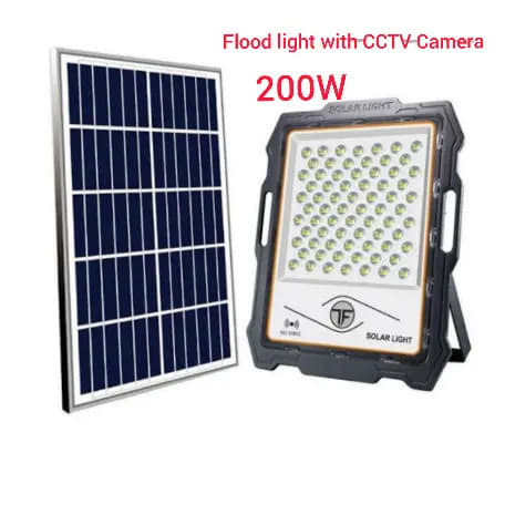 Solar Flood Light With Cctv Camera - 200w