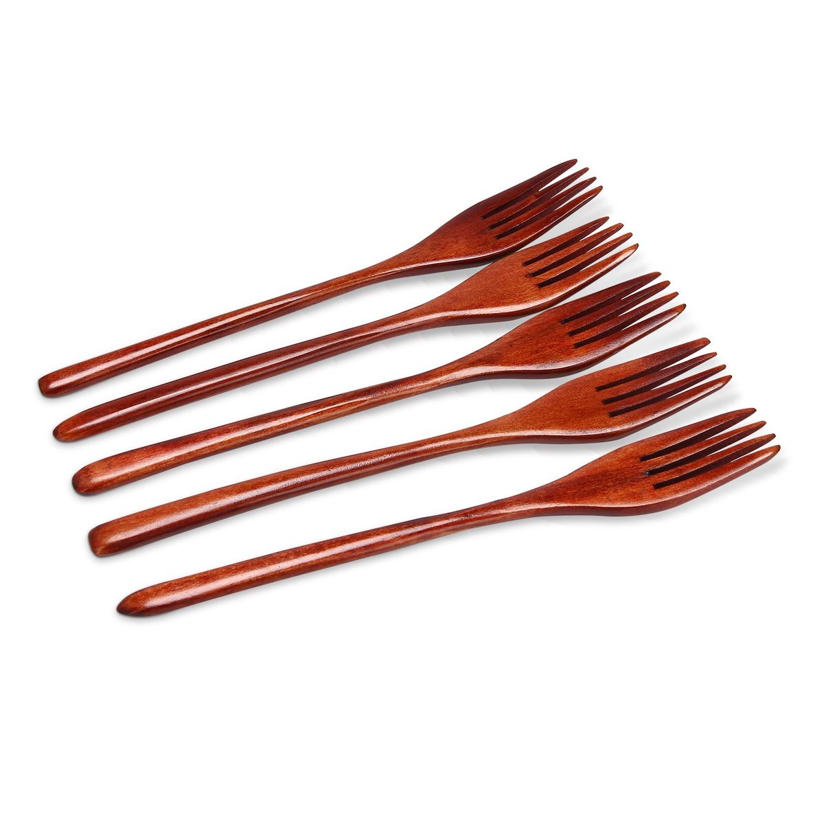 Wooden Forks, 5 Pieces Wood Salad Dinner Fork