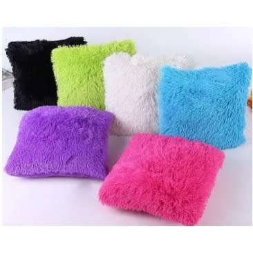 Fluffy Fibre Throw Pillows- 6 Pieces - 17x17 inches