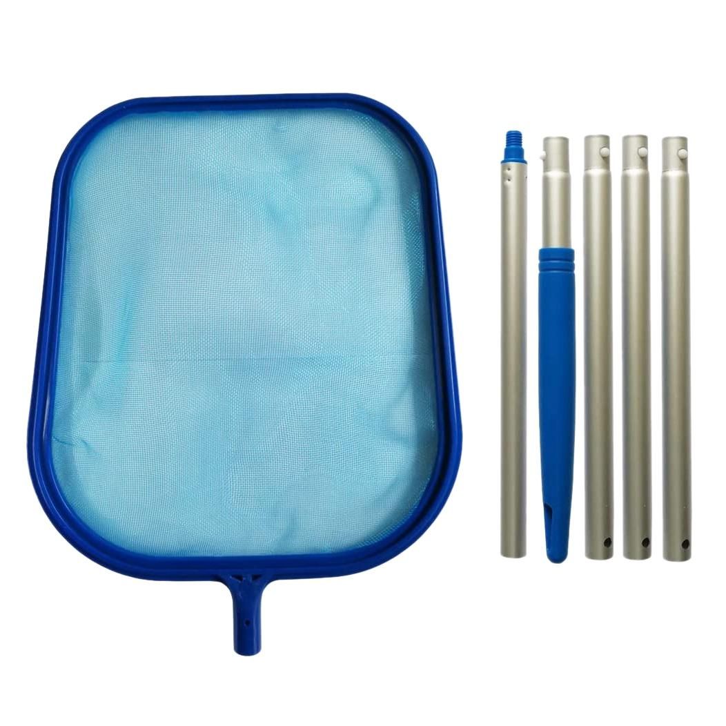 6-Piece Swimming Pool Skimmer Net Telescopic Pole Leaf