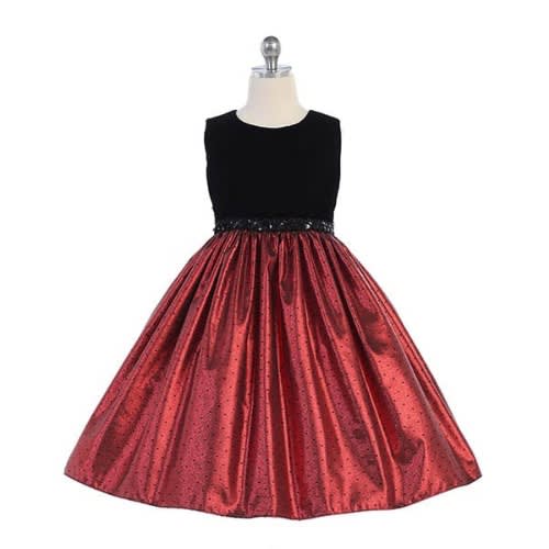 Special Occasion Dress -Black & Red