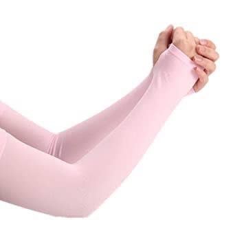 Sun Protection Hand Sleeves- Pink