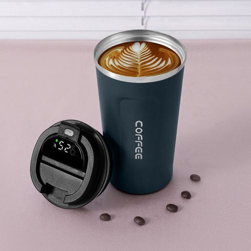 510ml Steel Vacuum Insulated Coffee Cup Temperature Display