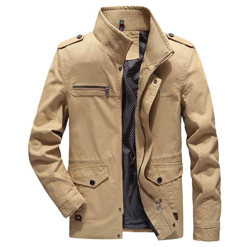 Men's Jacket Coat Outdoor Men's Casual Multi Pocket Windbreaker