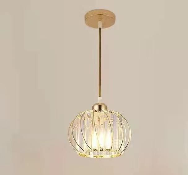 Modern minimalist aisle light corridor light creative LED spotlight ceiling light chandelier Nordic entry porch crystal light Without light source Golden chandelier