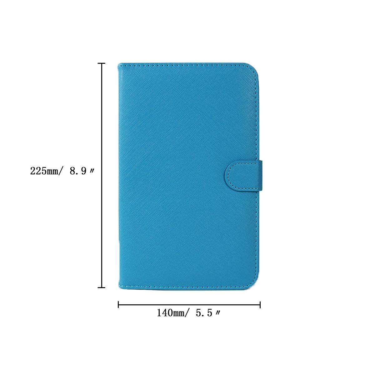 General Wired Keyboard Flip Case For Andriod Mobile Phone 4.2''-6.5'' Blue