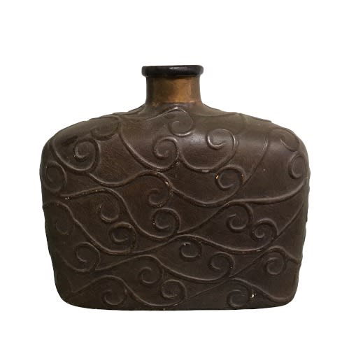 Vintage Flask-like Decorative Ceramic Vase