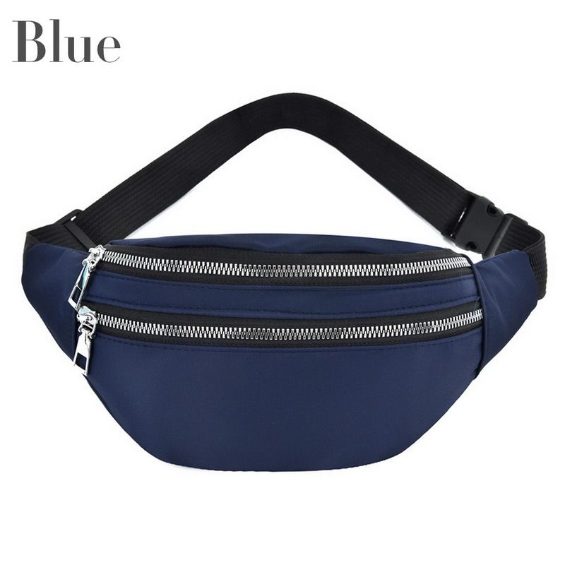 (B-blue)Waist Bags For Women Oxford Fanny Pack Female Waist Bag Shoulder Crossbody Chest Bags  SBS