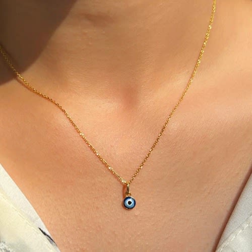 Blue Eyes Amulet Pendant Necklace