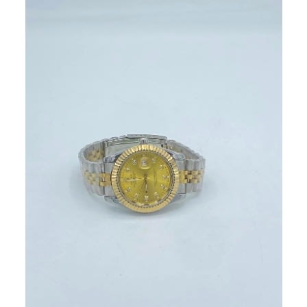 Classic Bracelet Strap Silver N Gold Men Wrist Watch