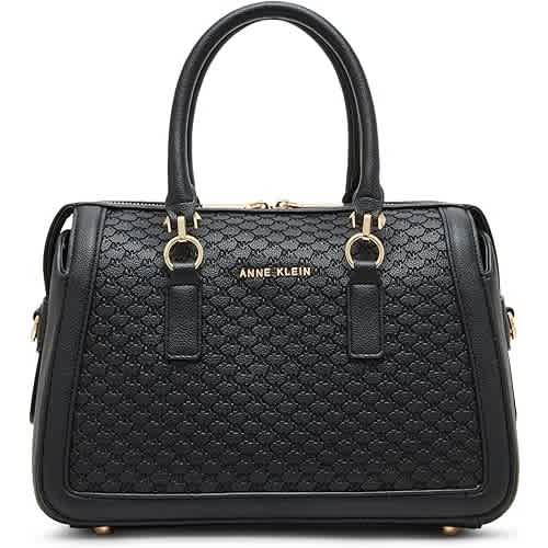 Anne Klein Embossed Ak Logo Top Zip Satchel