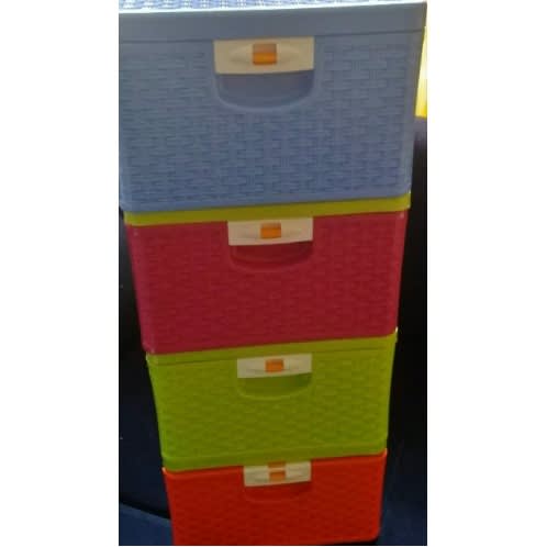 Baby Boom 4-tier Baby Plastic Storage Cabinet