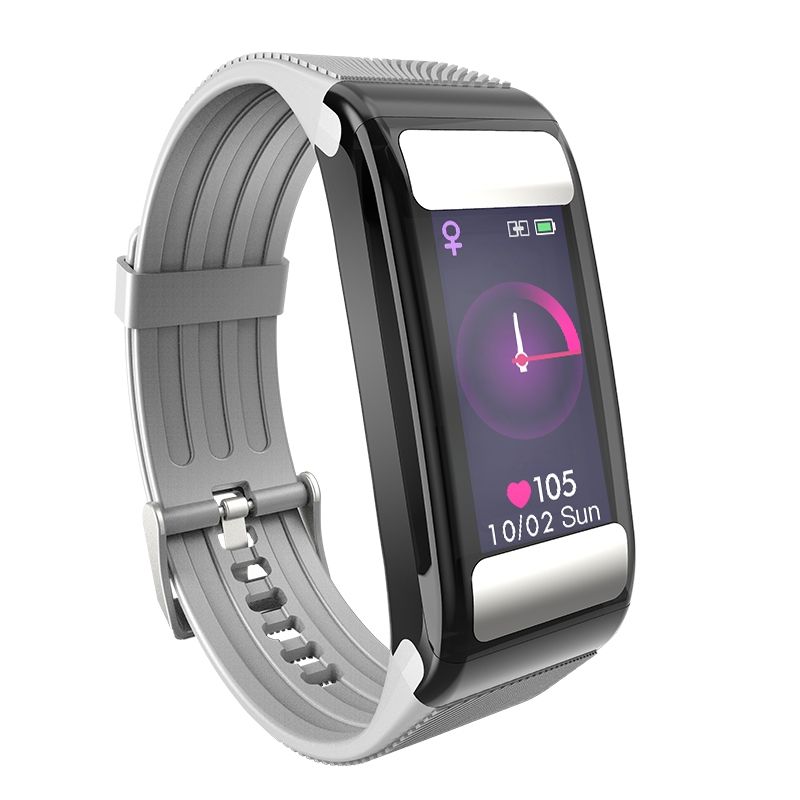 T9 0.96 Inch Color Screen IP67 Waterproof Smart Bracelet, Support ECG + PPG Monitor / Heart Rate Monitor / Blood Pressure Monitor(Grey)