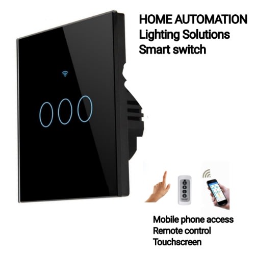 Smart Remote And Wifi Wall Electric Switch 3 Gangs