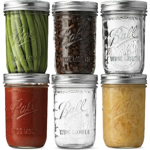 Ball Mason Glass Jars - Wide Mouth - 400mls - 3pcs