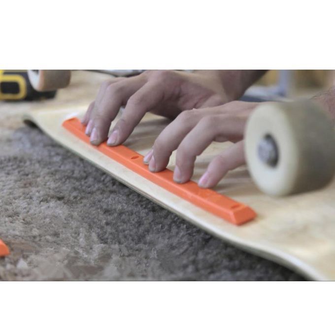 2pcs Longboard Skateboard Rails With Mounting Screws Outdoor White