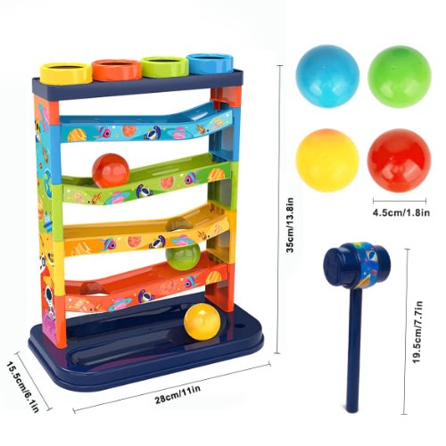 Pound A Ball Toy For Toddlers- Hammer And Ball Drop Toy For Boys Girls- Stem Educational
