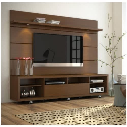 Sadia Contemporary Tv Entertainment Center - Nut Brown