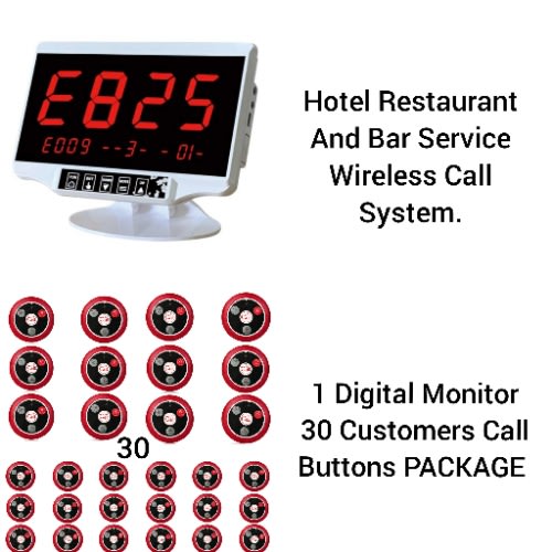Wireless Call System 30buttons - 1monitor Pack